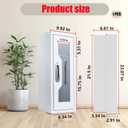Steel Fire Extinguisher Cabinet, Magnetic Door with Acrylic Window Holds 2.5/5/10 LB Extinguisher & First Aid Kit, Semi-Recessed & Wall Mount Cabinet for Indoor/Outdoor (1PCS, White) (1, White), 9.92" W x 23.07" H x 6.61" D