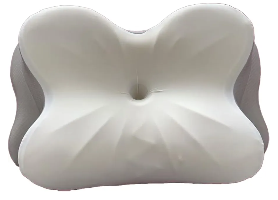 Odorless Cervical Neck Pillow, Memory Foam Neck Support Pillow for Neck Pain Relief, Adjustable Contour Neck Pillow with Breathable Cover
