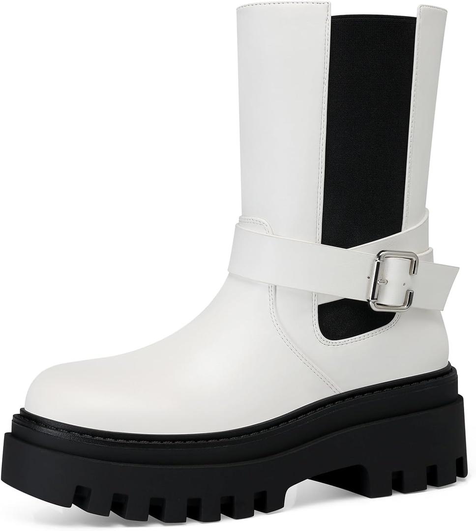 CELLENZ Women Chelsea Ankle Boots: 2.48 In Platform, Wide Width Comfortable Short Booties, 2025 Fall Winter Fashion Boot for Daywear, Work, Office, Weekend, Vacation, Travel