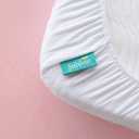 Bassinet Sheets Fit for MMBABY, HARPPA Cuddly 3 in 1 and AMKE Baby Bassinet(33"x19"), 100% Cotton, 2 Pack, Ultra Soft Bassinet Sheet, White and Pink