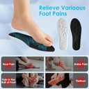 4D Cloud Steppers Insoles for Men and Women - Shock Absorption Inserts, Soft Anti-Fatigue, Relieve Foot Pain, Memory Foam Insoles for Shoes, Boots & Sneakers (Black, Men: US 7-10/ Women: US 8.5-12)