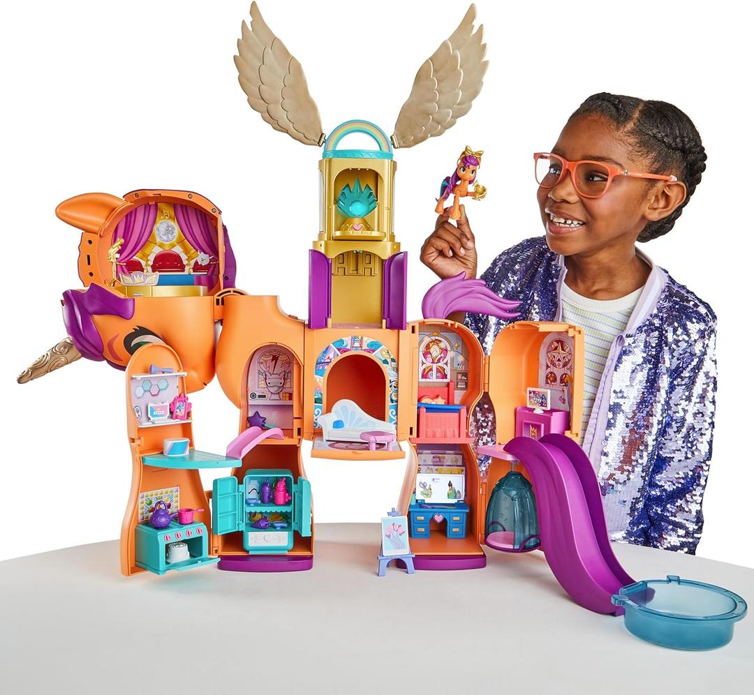 My Little Pony Toys, Sunny's Playset Reveal, 25-Inch-Tall Transforming Doll Playsets and Interactive Toys for 5 Year Old Girls & Boys 