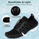 Hike Barefoot Water Shoes for Women Men Footwear, Quick Dry Wide Toe Box Pro Beach Swim Athletic Sports Shoes, Non-Slip Lightweight Aqua Shoe for Pool Hiking Walking Kayaking Diving Surfing (A3 Black)