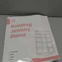 Sooyee 360 Rotating Earring Holder and Jewelry Organizer, 4 Tiers Jewelry Rack Display Classic Stand, 156 Holes and 160 Grooves for Necklaces Earrings Piercings, Clear