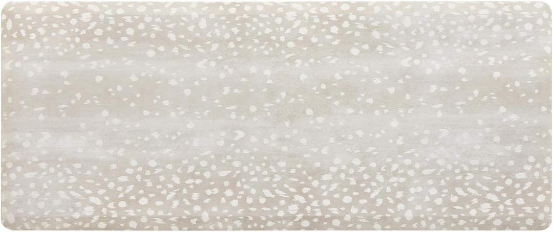 House of Noa Nama Standing Mat – Anti-Fatigue Kitchen Mats for Floor, Cushioned & Non-Slip Kitchen Comfort Mat for Standing, Thick Foam Anti-Fatigue Mat for Kitchen & Workspaces, Fawn Shea 30" x 72"