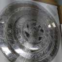 Dixun Crystal Chandeliers Modern LED Rings Pendant Light Adjustable Stainless Steel Ceiling Light Fixture for Living Room Dining Room Bedroom (Dimmable)