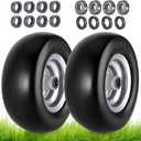 11x4.00-5 Lawn Mower Tires, 11x4.00-5 Lawn Mower Tire Flat Free, 11x4-5 Solid Tire With 3/ 4" and 5/ 8" Precision Bearing, 3.4"-5" Center Hub, 350Lbs, Fits Zero-Turn Mowers, Garden Tractors，2 Pack