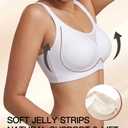 Redgray Wireless Bras for Women Seamless Minimizer Full Coverage Comfort Bralette Back Smoothing Everyday T Shirt Bra (Large, White) (White, L)