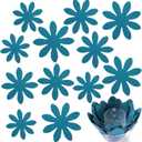 Queekay 12 Pcs Felt Pot and Pan Protectors 12/14/16 Inch Larger Thicker Pan Protector Pads, Colorful Pot Separators for Stacking Cookware Organizing Protecting, Navy Blue 