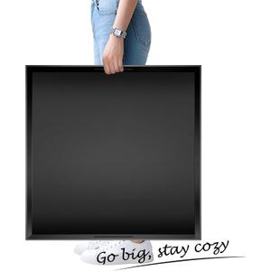 Glossy Black Acrylic Serving Tray with Handles-Butler Trays for Coffee Table, Snacks,Breakfast in Bed, Kitchen Countertop,Vanity,Makeup Organizer,Ottoman (Black, 24x24 Inches)