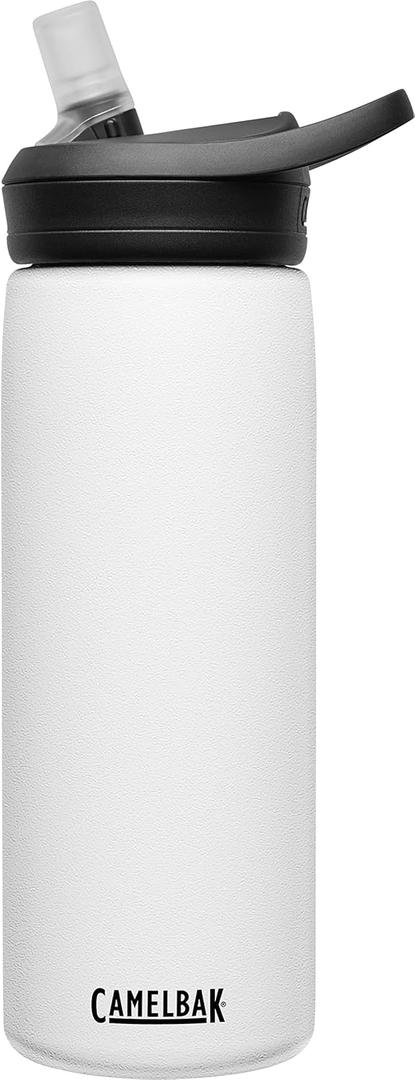 CamelBak Eddy+ Insulated Stainless Steel Bite Valve Straw Water Bottle White, 25oz