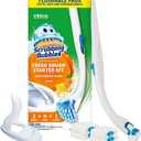 Scrubbing Bubbles Toilet Bowl Cleaning System with Flushable & Disposable Cleaner Refill Pads, Fights Odors and Helps Remove Limescale & Hard Water Stains, Citrus Scent, 1 Wand + 4 Refills + 1 Stand