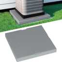 Mini Split Pad for Condenser: Ground Base for Air Conditioner Outdoor Condenser Units, Plastic Equipment Pad for Ductless Minisplit Heat Pump Systems HAVC, Gray, 36'' x 36'' x 3''