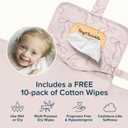 Tiny Twinkle Portable Diaper Changing Pad | Waterproof, Wipeable & Compact Baby Changing Pad for Travel | Smart Wipes Pocket & Organized Storage| Newborn Shower Gift (Bows)
