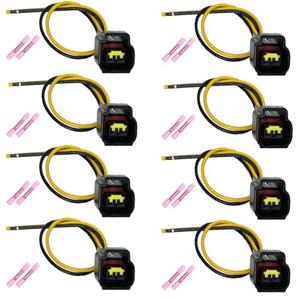 Broaug 8pcs Ignition Coil & Camshaft Crankshaft Position Sensor Connector Pigtail - Compatible with Ford F-150 F-250 F-350 (4.6L 5.4L 6.8L), Lincoln, Mazda - Replaces 3U2Z14S411SLA, S819, 88861089