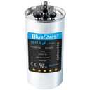 [2025 Updated] BlueStars 50/7.5 uF 50+7.5 MFD 5% 370 or 440 Volt AC CBB65 CBB65B Dual Run Round Capacitor - Air Conditioner Capacitor for AC Unit Fan Motor Start, Heat Pump, Condenser Straight Cool