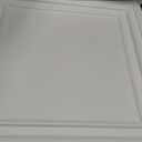 Landical 50 Pcs White 2 x 2 ft PVC Plastic Drop Ceiling Tiles 24 x 24 x 0.8 Inch Ceiling Panels Decorative Cover for Office Bathroom Living Room Bedroom