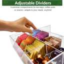Acrylic Tea Bag Organizer - Clear Tea Storage Box, K Cup Coffee Pods Holder with 8 Compartments, Tea Station Organizer for Countertop, Modern Tea Display Stand