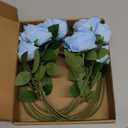 10 PCS Artificial Roses with Long Stems Silk Flowers Realistic Foam Flowers Fake Roses for Valentine's Day Home Wedding Decor(Light Blue)