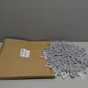 6pcs Large White Silver Snowflakes Christmas Ornaments- 12" Big Plastic Glitter Hanging Snow Flakes for Christmas Tree Decorations Winter Indoor Outdoor Window Home Decor Giant Craft Snowflakes