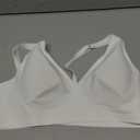 Deep V Bra Low Cut Sexy Push Up Bralettes for Women Padded Comfy Smoothing Wireless Lifting Bras Seamless Bralette (White, XL)