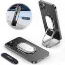 MINDSKY Phone Ring Holder -with Magnetic Car Mount Cellphone Finger Holder Cell Phone Kickstand Mobilephone Back Grip Compatible with iPhone iPad Smartphones Tablets (Silver)