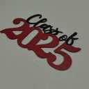 Class of 2025 Wooden Sign Graduation Decorations Red 2025 Graduation Photo Booth Prop Grad 2025 Wooden Sign Graduation Party Decorations