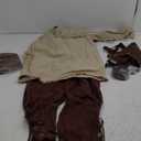 Halloween Renaissance Costume Men, Medieval Costume Men Renaissance Outfit Viking Shirt Pants Belt Accessories M
