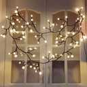 Curtain Lights Indoor Outdoor, 8.3ft 8 Modes 72 Led Globe String Lights Plug in, Window Lights for Patio Garden Wedding Party Bookshelf, Christmas Decorations, Warm White