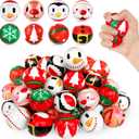 40 Pcs Christmas Stress Balls,Foam Christmas Squeeze Ball,Mini Relief Stress Ball with Santa,Tree,Moose,Snowman,Penguin for Party Favors,Goodie Bag Fillers,Stocking Stuffer Gifts(8 Styles)