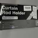 No Drill Curtain Rod Brackets, (10-Pack) Gold Self Adhesive Curtain Rod Holders Nail-Free No-Screw, Adjustable Hangers Hooks for Curtain Rods up to 1.18" Dia