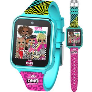 L.O.L. Surprise OMG Kids Smart Watch with Touchscreen Selfie Camera Voice Recorder Calculator and Step Counter Includes 10 Stylish Watch Faces and Built-In Games Fits Wrist Sizes 5.5" to 8"