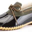 GAWBAW Flat Duck Shoes for Women - Slip On Waterproof Winter Ankle Rain Boots Short Garden Shoes, Size 6