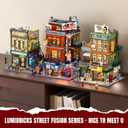 Lumibricks Street Fusion Boxing Club Lighting Building Bricks Set - City Town Modular Playset Collection Display kit with Minifigures 3036 Pcs for Adults & Teens & Life Enthusiasts