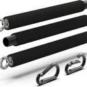 Portable Steel Resistance Bar for Bands - Adjustable from 38" to 26" - Dual Cable Machine Attachment for Working Out