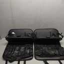 2 Pack PU Leather Premium Car SeatBack Organizer Travel Accessories Kick mats Back seat Protector and Cup Holder Holder Universal Use Seat Covers Black