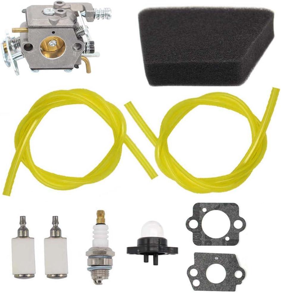 Carburetor Air Filter Carb Fuel Line Spark Plug Carb For Poulan Chainsaw 1950 2050 2150 2375 Wild Thing 2375LE Walbro WT 89 891 WT-324 for Zama C1U-W8 C1U-W14 Replace# 545081885