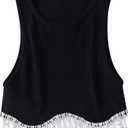High Street Sexy Hem Tassel Diamond Beading Knitting T Shirt Chic Short Camis Tank Lady Slim Crop Vest Tops, XL