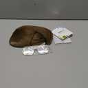 FantaLook Short Straight 60 70s Bowl Cut Funny Wig with Glasses and Mustache for Men Crazy Mushroom Cosplay Wig for Halloween (Light Brown)