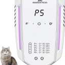 Cat Litter Deodorizer & Pet Odor Eliminator for Home, Ozone Air Purifier Plug in for Strong Dog Poof, Litter Box Deodorizer with 5 Mode for Smoke, Wardrobe, Garage, Car (White)