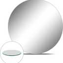 WGV Large Round Mirror Plate 10" Diameter, 4.5 mm Thickness, Frameless Sanded Edges, Quality Thick Candle Tray, Home Event Party Wedding Table Centerpiece Wall Decor, 1 Piece (10"L x 1"W, Round 1 Piece)