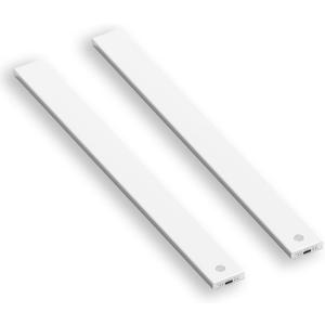 GARTO Motion Sensor Lights Indoor, 3 Color Temps Under Cabinet Lights, Closet Light Dimmable, 168 LED Rechargeable Battery Operated Lights for Kitchen, Counter, Stairs (2 Pack, 15.7in)