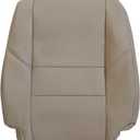 NLQR Front Driver & Passenger Side Bottom & Top Back & Armrest Cover & Headrest Cover Replacement Seat Covers Microfiber Leather Tan fit for Toyota Sequoia Tundra 2000 2001 2002 2003 2004 2005 2006