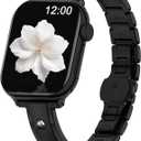 BAITEYOU Narrow Metal Band Compatible with Apple Watch Bands 38mm 40mm 41mm 42mm 44mm 45mm 46mm 49mm (Series 11 10 9 8 7 6 5 4 3 2 1 SE Ultra), Dressy Thin Stainless Steel iWatch Bands for Women