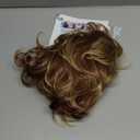 Baruisi Short Fluffy Brown Wigs for Women Natural Looking Synthetic Curly Hair Wig with Bangs