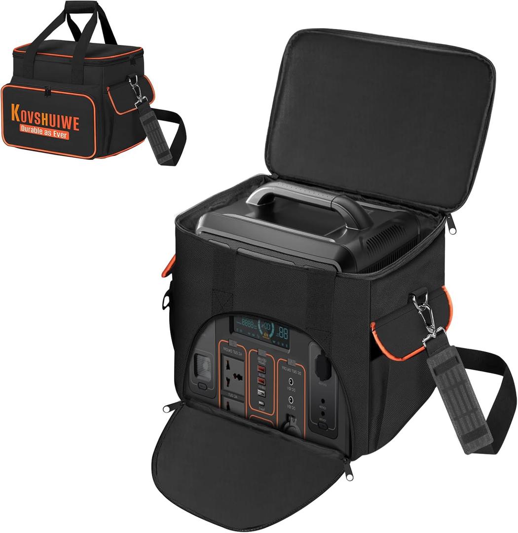 Travel Carrying Case Compatible with Jackery Explorer 1000, Portable Power Station Storage Bag with waterproof fabric and Front Pockets for Charging Cable and AccessoriesW13.5*D9.5*H11.5 inches