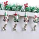 Christmas Stocking Holders for Mantle - Set of 6, Stocking Hangers with Gnome Design for Fireplace