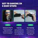 Boltz Retro Stick Gaming Stick Retro Gaming Console with 40,000+ Classic Video Games, 9 Emulators, 128GB Storage, Plug & Play 4K HDMI Output, Includes 2 Wireless 2.4GHz Controllers