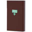 6 x Plastic Cigarette Case with Pull Down Off, Holds 20 Cigarettes (Fits 100mm 100S) (Brown)