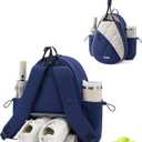 Sucipi Tennis Bag for Women and Men, Water-Resistant and Machine Washable Tennis Racket Backpack, Lightweight Sports Bag for Pickleball, Badminton, Blue
